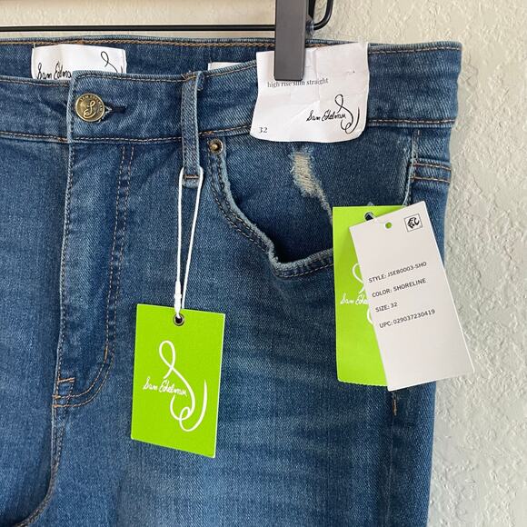 NEW Sam Edelman High Rise Slim Straight Jeans in Shoreline - Size 32 - Picture 5 of 8